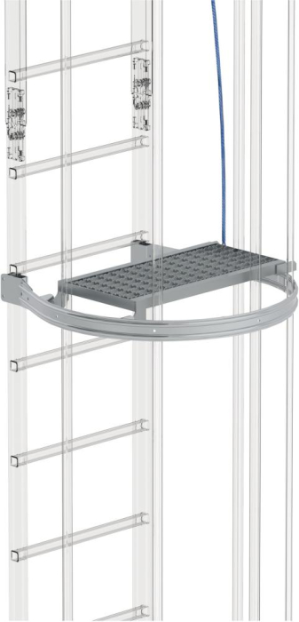 Zwischenplattform
B600xT300 klappbar
Alu blank - Detail 1