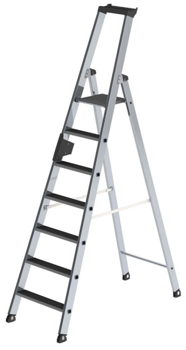 Alu-Stehleiter
7 Stufen clip-step
Gesamthöhe 2,28 m - Detail 1