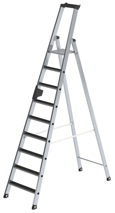 Alu-Stehleiter
9 Stufen clip-step
Gesamthöhe 2,75 m - Detail 1