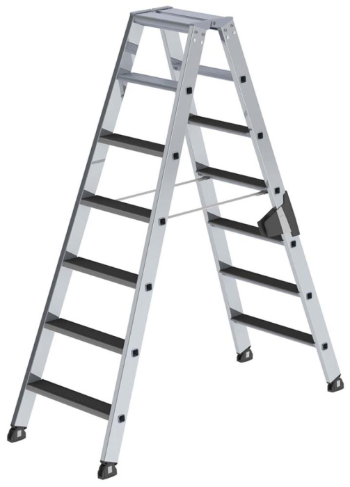Alu-Stehleiter
2x7 Stufen clip-step
Gesamthöhe 1,61 m - Detail 1