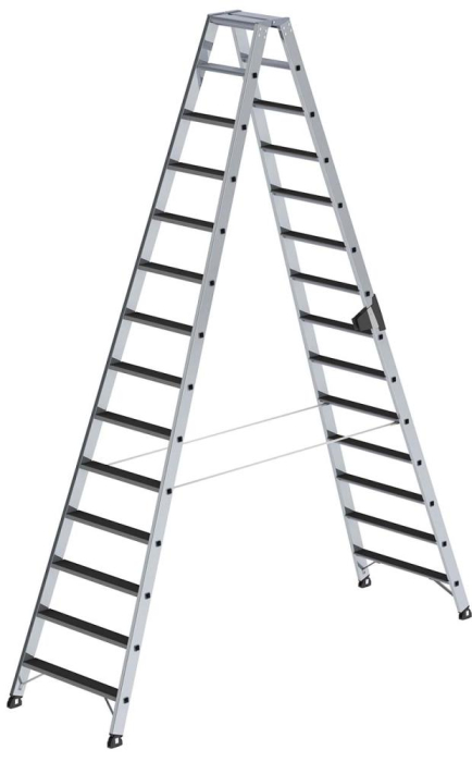 Alu-Stehleiter
2x14 Stufen clip-step
Gesamthöhe 3,25 m - Detail 1