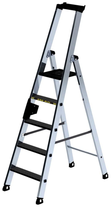 Alu-Stehleiter 250 kg
5 Stufen clip-step R13
Gesamthöhe 1,81 m - Detail 1