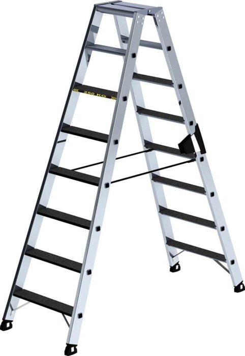 Alu-Stehleiter 250 kg
2x8 Stufen clip-step R13
Gesamthöhe 1,85 m - Detail 1