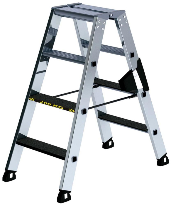 Alu-Stehleiter 250 kg
2x4 Stufen clip-step R13
Gesamthöhe 0,91 m - Detail 1