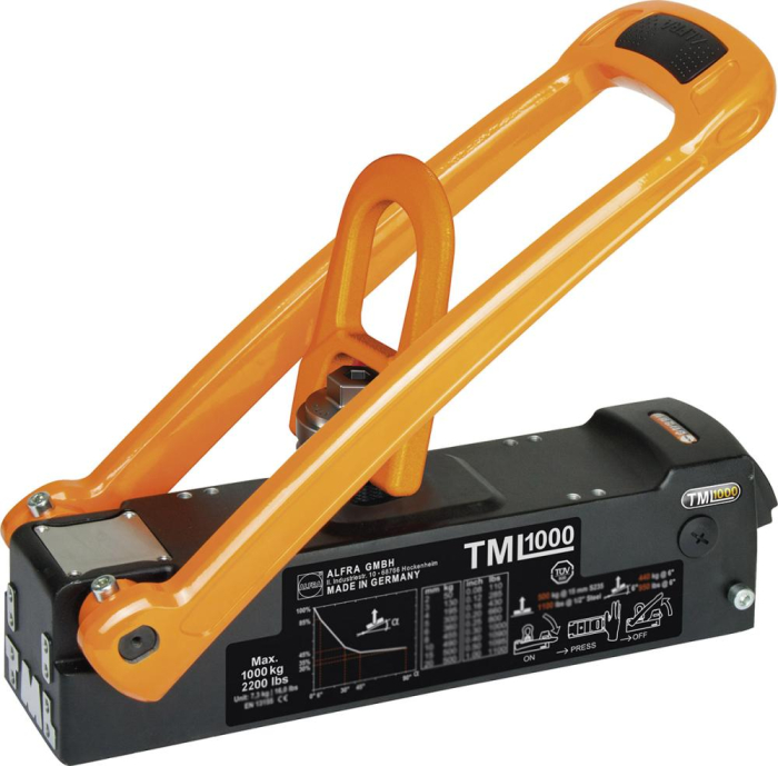 Lasthebemagnet TML 1000
max. Tragkraft 1000kg
B118xT470xH335 mm - Detail 1