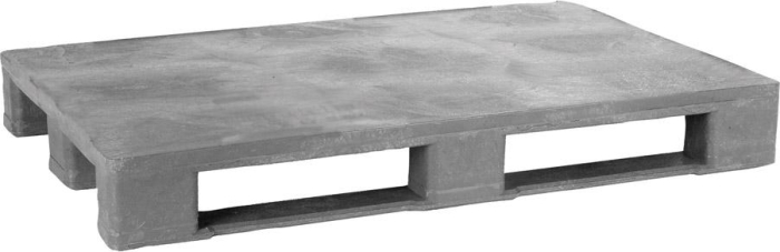 Schwerlastpalette grau
B800xT1200xH150 mm
3 geschlossene Kufen - Detail 1