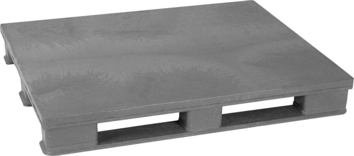Schwerlastpalette grau
B1000xT1200xH150 mm
3 geschlossene Kufen - Detail 1