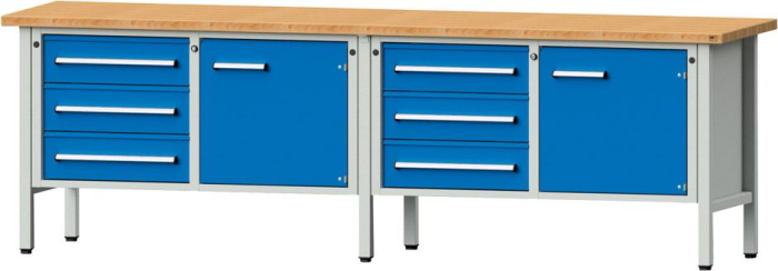 Anke Kastenwerkbank
B2800xT700xH890mm
RAL7035/5012 BMP: 40 mm - Detail 1