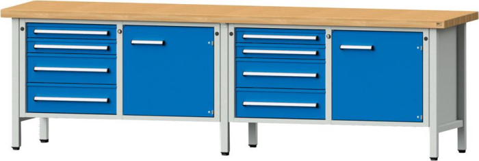 Anke Kastenwerkbank
B2800xT700xH850mm
RAL7035/5012 BMP: 50 mm - Detail 1