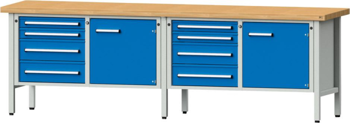 Anke Kastenwerkbank
B2800xT700xH900mm
RAL7035/5012 BMP: 50 mm - Detail 1