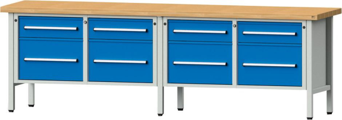 Anke Kastenwerkbank
B2800xT700xH900mm
RAL7035/5012 BMP: 50 mm - Detail 1