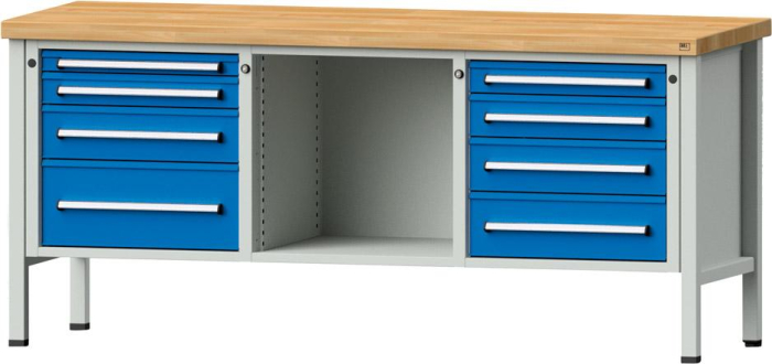 Anke Kastenwerkbank
B2000xT700xH900mm
RAL7035/5012 BMP: 50 mm - Detail 1