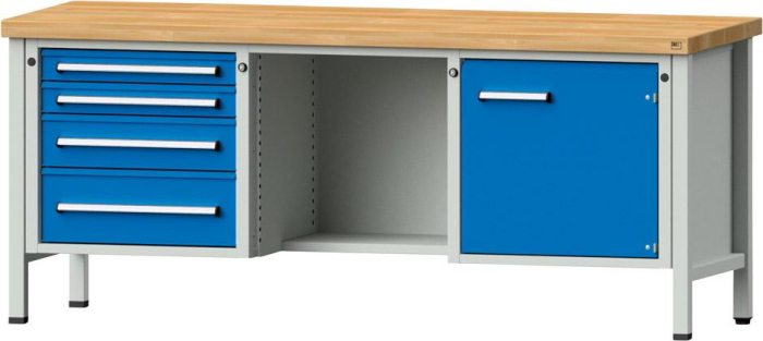 Anke Kastenwerkbank
B2000xT700xH850mm
RAL7035/5012 BMP: 50 mm - Detail 1