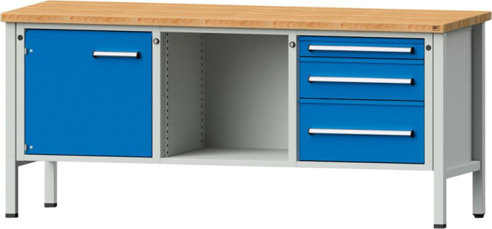 Anke Kastenwerkbank
B2000xT700xH890mm
RAL7035/5012 BMP: 40 mm - Detail 1