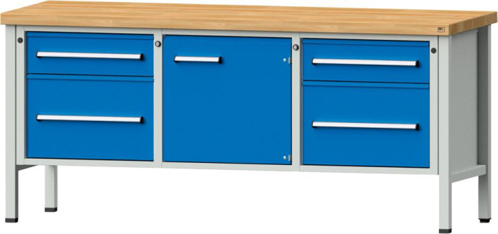 Anke Kastenwerkbank
B2000xT700xH900mm
RAL7035/5012 BMP: 50 mm - Detail 1