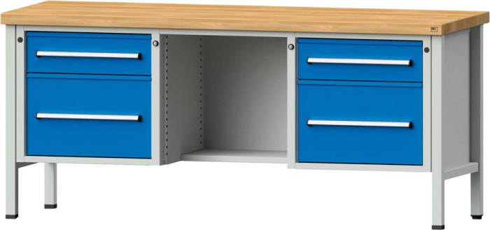 Anke Kastenwerkbank
B2000xT700xH890mm
RAL7035/5012 BMP: 40 mm - Detail 1