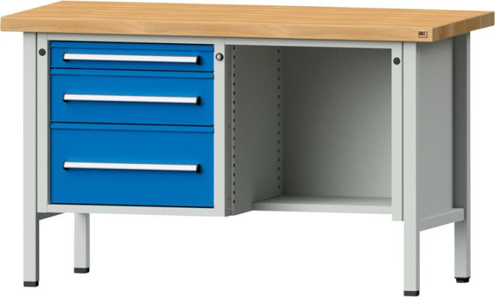 Anke Kastenwerkbank
B1500xT700xH900mm
RAL7035/5012 BMP: 50 mm - Detail 1