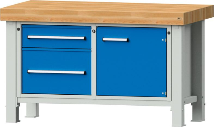 Anke Schwerlastwerkbank
B1500xT800xH900mm
RAL7035/5012 BMP: 100 mm - Detail 1