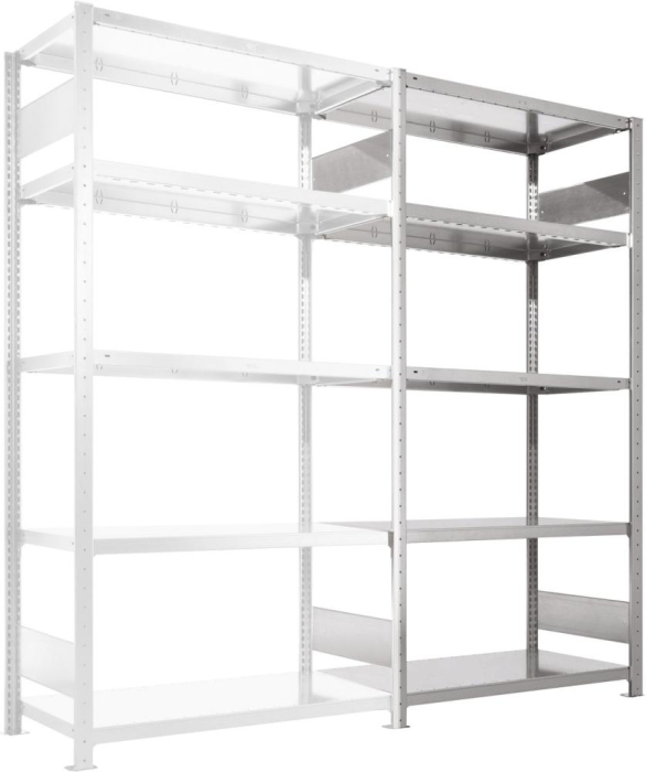 Steckregal Meta-CLIP S3
LR B1000xT500xH2000 mm
Anbaufeld 5 Böden - Detail 1