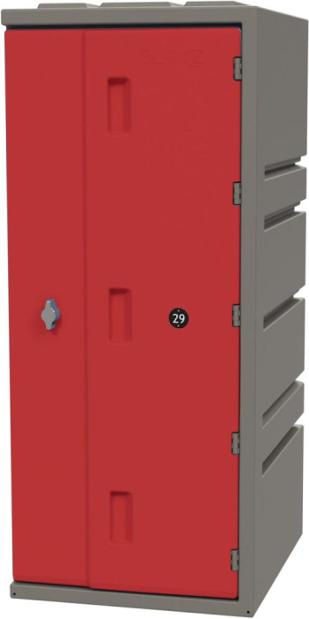 Kunststoff-Schließfach
B385xT470xH910 mm
Tür rot - Detail 1