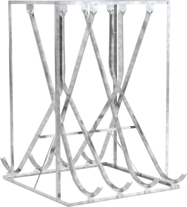 Fahrrad-Schräghochparker
zweiseitig, verzinkt
L 1400 mm, 8 Plätze - Detail 1