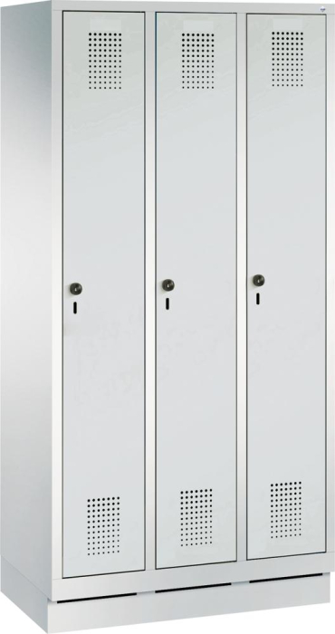 Garderobenschrank Evolo
B1200xT500xH1800 mm
3 Abteile,RAL7035 - Detail 1