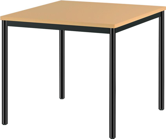Mehrzwecktisch 800x800
schwarz/Buche 25mm - Detail 1