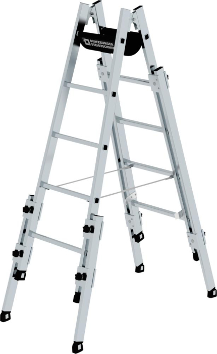 Alu-Stehleiter
2x5 Sprossen, treppeng.
Leiterlänge 1,50 m - Detail 1