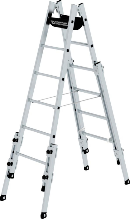 Alu-Stehleiter
2x6 Sprossen, treppeng.
Leiterlänge 1,80 m - Detail 1