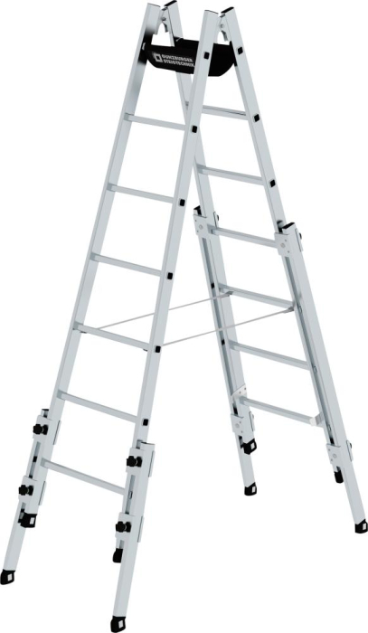 Alu-Stehleiter
2x7 Sprossen, treppeng.
Leiterlänge 2,10 m - Detail 1