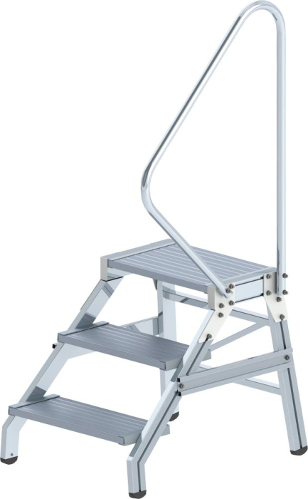 Alu-Montagetritt
3 Stufen mit Handlauf
Podesthöhe 0,60 m - Detail 1