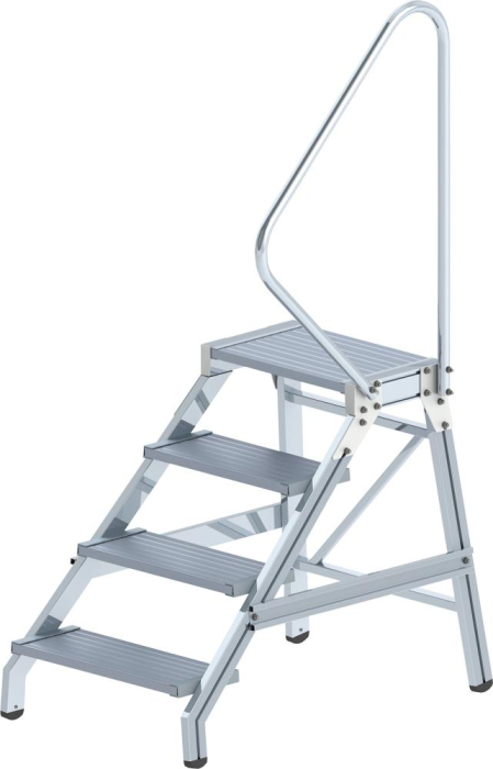 Alu-Montagetritt
4 Stufen mit Handlauf
Podesthöhe 0,80 m - Detail 1