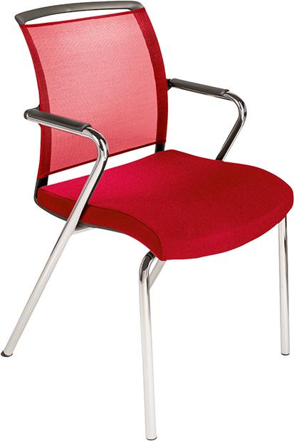 4 Fußstuhl Netzrücken
Sitz rot - Detail 1