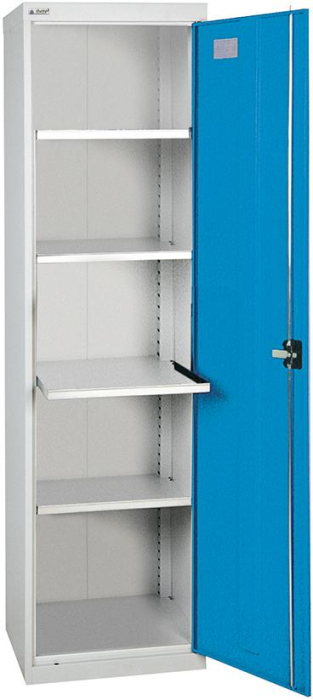 Werkzeugschrank
B500xT500xH1800 mm
RAL 7035/5012 - Detail 1