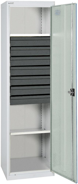 Werkzeugschrank
B500xT500xH1800 mm
RAL7035 - Detail 1