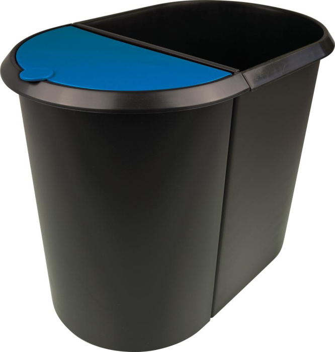 Papierkorb Duo-System
schwarz/blau - Detail 1