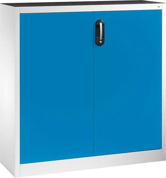 Beistellschrank
B930xT400xH1200 mm
RAL 7035/5012,2Fachböden - Detail 1