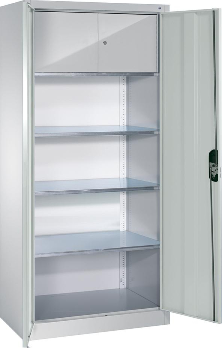 Flügeltürenschrank
B930xT400xH1950 mm
RAL 7035, 3 Fachböden - Detail 1
