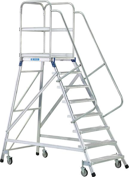 Podesttreppe einseitig
8 Stufen
Podesthöhe 1,92 m - Detail 1