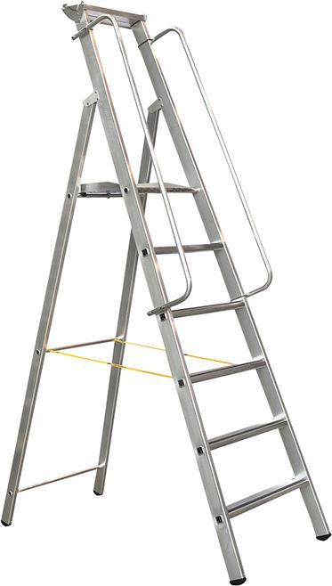 Stehleiter Meistertritt S
6 Stufen
Plattformhöhe 1,55 m - Detail 1