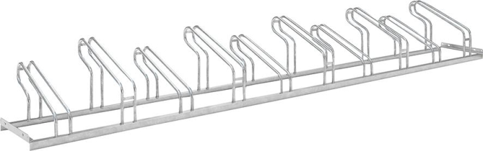 Fahrrad-Bügelparker
einseitig, verzinkt
L 3500 mm, 10 Plätze - Detail 1