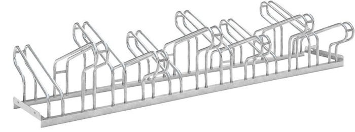 Fahrrad-Bügelparker
zweiseitig, verzinkt
L 2100 mm, 12 Plätze - Detail 1