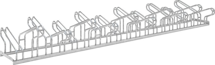 Fahrrad-Bügelparker
zweiseitig, verzinkt
L 3500 mm, 20 Plätze - Detail 1