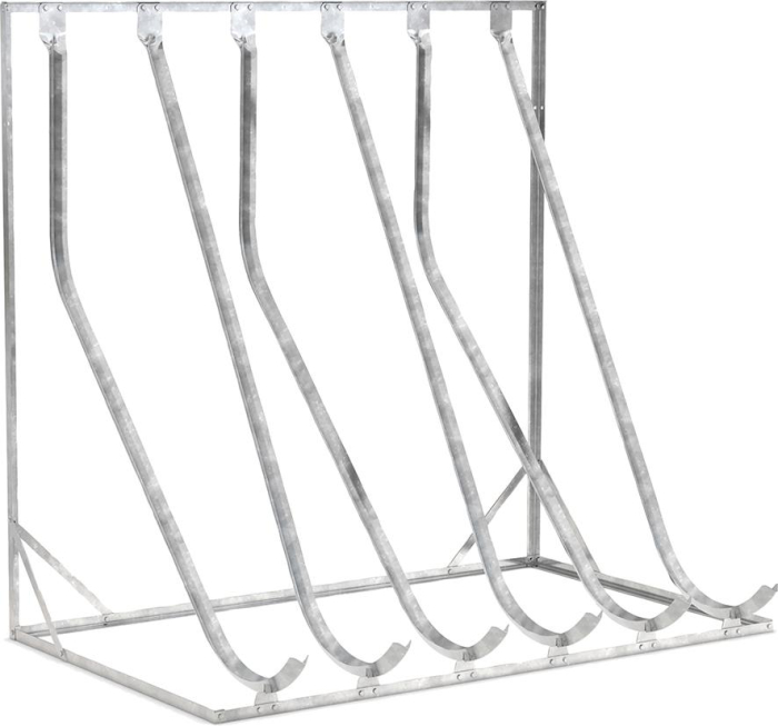 Fahrrad-Schräghochparker
einseitig, verzinkt
L 2100 mm, 6 Plätze - Detail 1
