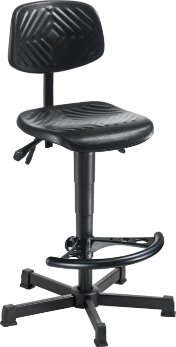 Arbeitsstuhl
Pu-Schaum schwarz
Sitzhöhe 580-820 mm - Detail 1