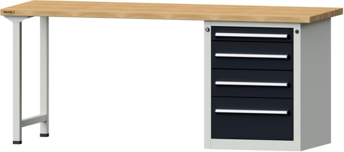 Format Kombi-Werkbank
B2000xT700xH840mm
RAL 7035/7016 BMP: 40 mm - Detail 1