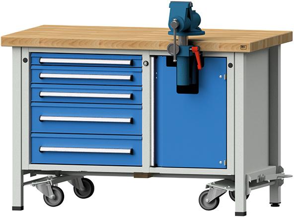 Anke Montagewerkbank
B1270xT700xH850mm
RAL7035/5012 BMP: 50 mm - Detail 1
