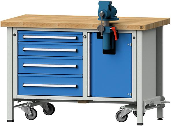 Anke Montagewerkbank
B1270xT700xH850mm
RAL7035/5012 BMP: 50 mm - Detail 1