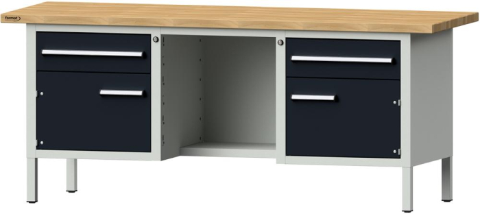 Format Kastenwerkbank
B2000xT700xH840mm
RAL 7035/7016 BMP: 40 mm - Detail 1