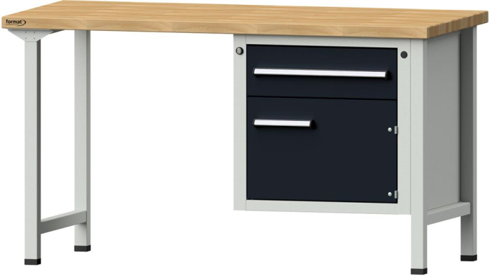 Format Kombi-Werkbank
B1500xT700xH840mm
RAL 7035/7016 BMP: 40 mm - Detail 1